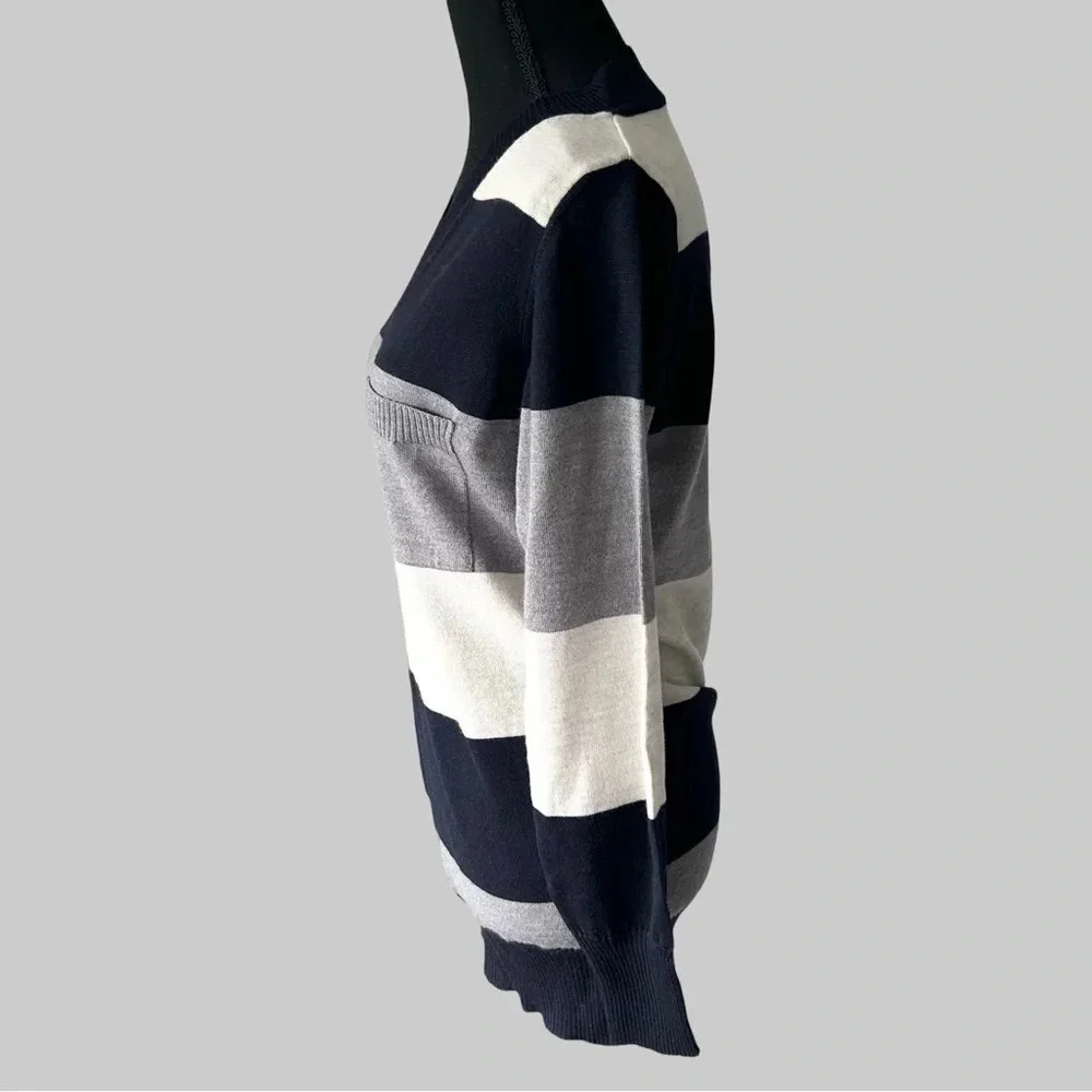 Ragno Pure Wool V Neck Pullover Sweater  Made in Italy